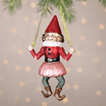 Стеклянная елочная игрушка Гномик - Puppet Theater 18 см