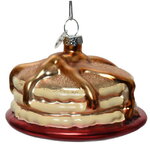 Стеклянная елочная игрушка Sunday Pancakes 9 см, подвеска