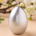 Пасхальная свеча Яйцо Silver 7 см