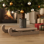 Подставка для елки Новогодние Сани высотой до 2.5 м, диаметр ствола до 9.5 см, серая