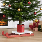 Подставка для елки Новогодние Сани высотой до 3 м, диаметр ствола до 13 см, красная