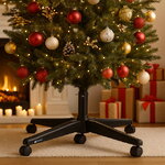 Передвижная подставка для елки высотой до 2.4 м, диаметр ствола до 3.5 см, черная