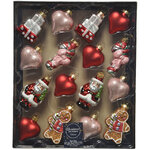 Набор стеклянных елочных игрушек Christmas Mood: Romantic 5-8 см, 16 шт