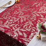 Новогодняя дорожка Vellure Rosso - Остролист 270*48 см