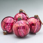 Набор стеклянных шаров Divorze Cremisi 10 см, 4 шт