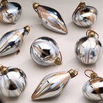 Набор стеклянных елочных игрушек Divorze Marrone 8 см, 9 шт