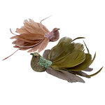 Елочная игрушка Птица Welness - Paradise Plume 22 см, 2 шт, клипса