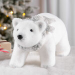 Декоративная фигура Медведь Бонди в шарфе - Ice Heart 35 см