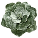 Искусственный цветок Магнолия - Tezimo Ranko 21 см зеленый, клипса