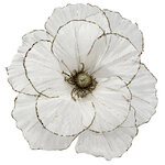 Искусственный цветок Магнолия Rosolini 27 см белый, клипса