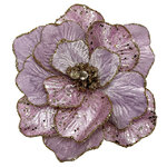 Искусственный цветок Магнолия Folgaria 23 см лиловый, клипса