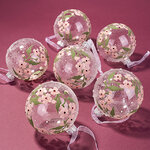 Набор стеклянных шаров Giardino delle Rose 8 см, 6 шт