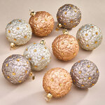 Набор стеклянных шаров Rosolina - Flower Fantasy 8 см, 9 шт