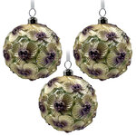 Набор стеклянных шаров Fermo - Пленительная Орхидея 8 см шампань, 9 шт