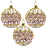 Набор стеклянных шаров Roncade - Rose Gold 8 см, 9 шт