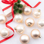 Набор стеклянных шаров 6 см перламутровый mix, 10 шт