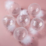 Набор стеклянных шаров Fluffy Feather 10 см, 6 шт