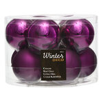 Набор стеклянных шаров 6 см royal purple mix, 10 шт