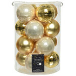 Коллекция стеклянных шаров Брызги Шампанского 8 см, 16 шт