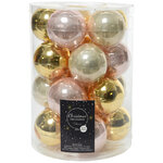 Коллекция стеклянных шаров Жемчужный Вальс 6 см, 20 шт