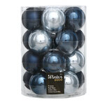 Коллекция стеклянных шаров Сапфировая Ночь 6 см, 20 шт