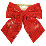 Бант на елку Luminous Luxe 28*25 см алый