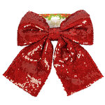 Бант на елку Sparkle Style 22*20 см красный