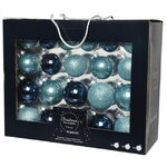Набор стеклянных шаров Blue Lagoon mix, 5-7 см, 42 шт