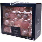 Набор стеклянных шаров Color Symphony: Розовый бутон, 5-7 см, 42 шт