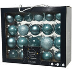 Набор стеклянных шаров Color Symphony: Голубой туман, 5-7 см, 42 шт