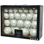 Набор стеклянных шаров Magnifique: Белый, 6-10 см, 44 шт
