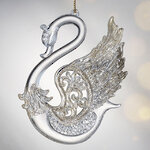 Елочная игрушка Царевна-Лебедь, 12 см, шампань, подвеска