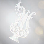 Елочная игрушка Лира, 10 см, белая, подвеска