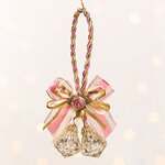 Елочная игрушка Бриллиантовая Гроздь 15 см розовая, подвеска