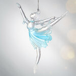 Елочная игрушка Балерина Катарина 15 см в голубом, подвеска