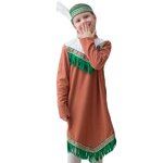 Карнавальный костюм Индеец, для девочки, рост 122-134 см