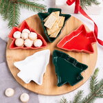 Керамическая менажница Christmas Carol 25 см с подносом