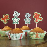 Набор формочек для кексов New Year Gourmet со шпажками, 24 шт