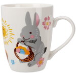 Фарфоровая чашка Кролик и Пасхальное лукошко 340 мл