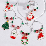 Маркеры для бокалов Merry Christmas 4 см, 6 шт
