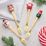 Набор новогодних вилок Christmas Banquet 4 шт