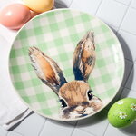 Пасхальное блюдо Пасхальный Зайка 19 см зеленое