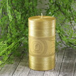 Декоративная свеча Ливорно Металлик 150*80 мм золотая