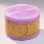 Большая свеча с тремя фитилями Ливорно Рустик 105*150 мм сиреневая