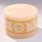 Большая свеча с тремя фитилями Ливорно Рустик 105*150 мм кремовая