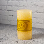 Декоративная свеча Ливорно Marble 150*80 мм кремовая