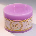 Большая свеча с тремя фитилями Ливорно 105*150 мм сиреневая