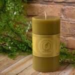 Декоративная свеча Ливорно 150*80 мм оливковая