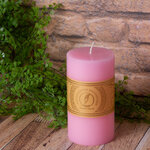 Декоративная свеча Ливорно 150*80 мм розовая