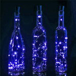 Гирлянда-пробка для бутылки Blue Lights 1 м, 10 синих LED ламп, на батарейках, IP20